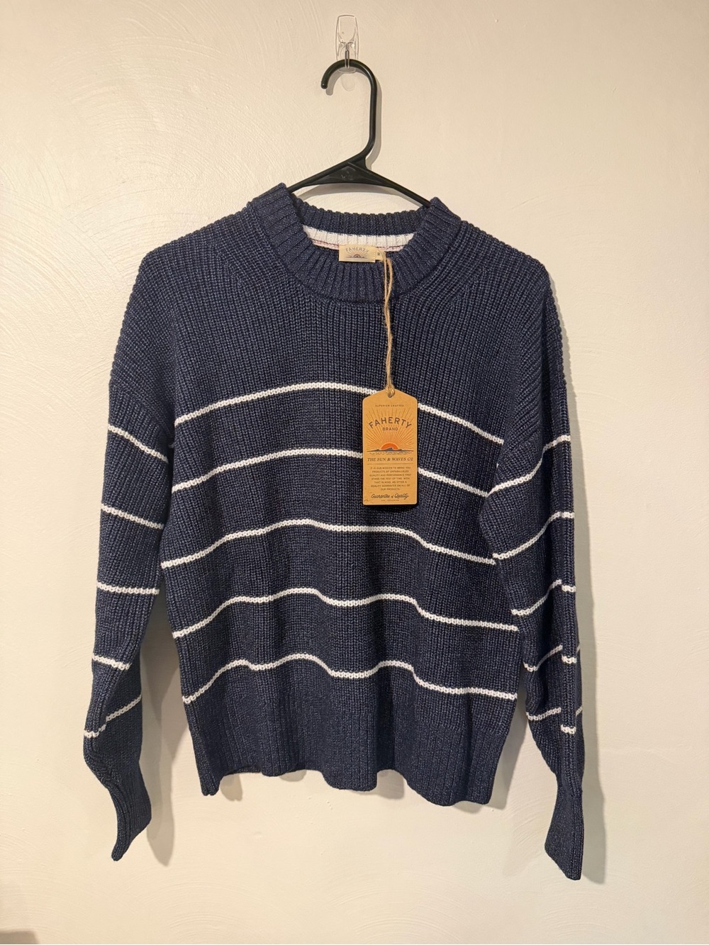 Navy Stripe Crewneck Sweater - women’s
